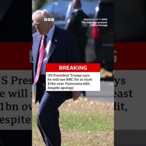 President Trump says he will sue BBC over Panorama edit, despite apology. #DonaldTrump #BBCNews