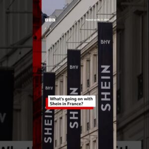 France moves to suspend Shein website as it opens first store in Paris. #Shein #BBCNews