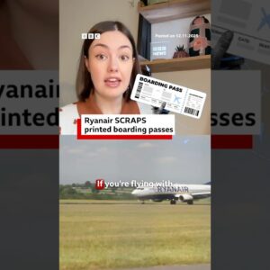 Ryanair scraps printed boarding passes to go fully digital. #BBCNews