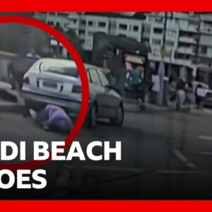 Bondi Beach dashcam footage shows hero couple tried to stop gunman before being killed | BBC News