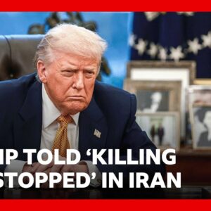 Donald Trump told 'killing has stopped' in Iran after violent protest crackdown | BBC News