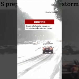 Empty shelves as US prepares for winter storm. #US #Storm #BBCNews