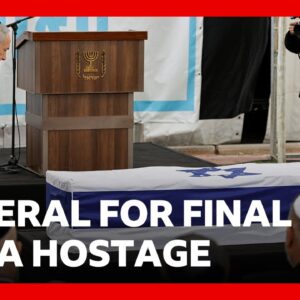 Funeral held in Israel for last hostage retrieved from Gaza | BBC News