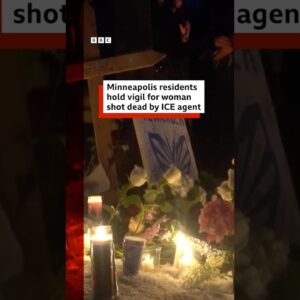A vigil is held for Nicole Good who was shot dead by an ICE agent in Minneapolis. #US #BBCNews