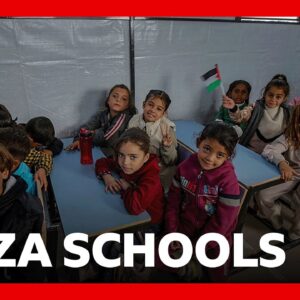Children in Gaza return to school after years without formal education | BBC News