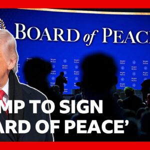 LIVE: Donald Trump to sign 'Board of Peace' with international leaders | BBC News