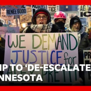 Donald Trump says government will 'de-escalate' in Minnesota after Pretti shooting | BBC News