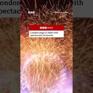 UK welcomes in 2026 with London fireworks. #UK #NewYear #BBCNews