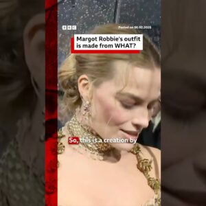 Margot Robbie's outfit is made from WHAT? #WutheringHeights #Cathy #MargotRobbie #Fashion #BBCNews