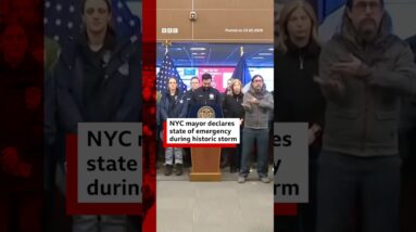 New York City mayor Zohran Mamdani declares state of emergency during historic storm. #NYC #BBCNews