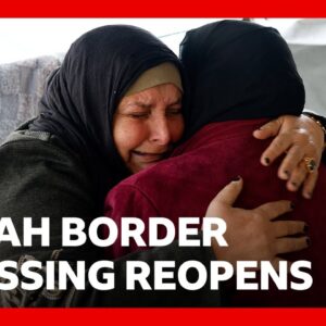 Few Palestinians arrive in Egypt after Israel reopens Rafah crossing | BBC News
