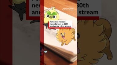 Pokémon reveal new starters in 30th anniversary live stream. #Pokemon #Pokemon30 #BBCNews