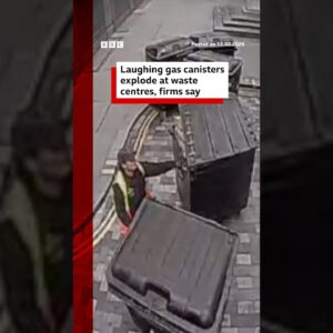 Laughing gas canisters explode at waste centres, firms say. #LaughingGas #Explosion #BBCNews