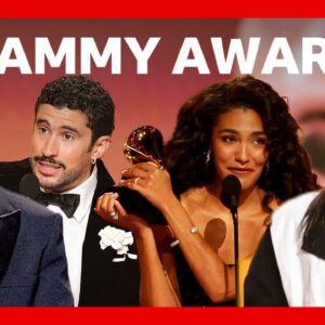 Bad Bunny makes Grammy Awards history as stars protest against ICE | BBC News