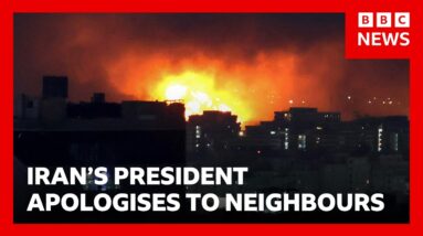 Iran's President Masoud Pezeshkian apologises to Gulf nations for attacks | BBC News