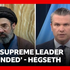 Iran's supreme leader 'likely disfigured', claims US Defence Secretary Pete Hegseth | BBC News