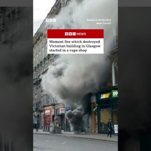 Vape shop fire cause of Glasgow Victorian building collapse. #Glasgow #Fire #BBCNews