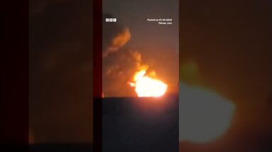 Fires rage in Tehran as Mehrabad Airport hit. #Iran #US #Israel #BBCNews