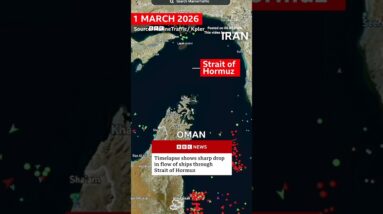 Traffic has almost halted in the waterway since the US-Israel war with Iran began. #Hormuz #BBCNews