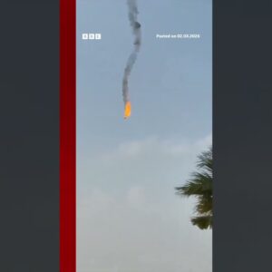 Iranian drone crashes to ground in Kuwait. #Iran #Shorts #BBCNews