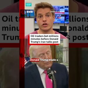 Oil traders bet millions minutes before Donald Trump's Iran talks post. #DonaldTrump #BBCNews