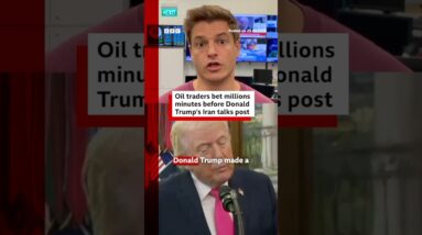 Oil traders bet millions minutes before Donald Trump's Iran talks post. #DonaldTrump #BBCNews