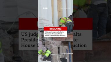 Judge temporarily halts President Trump's White House ballroom construction project. #BBCNews