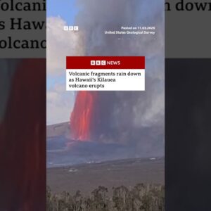 Volcanic fragments rain down as Hawaii’s Kilauea volcano erupts. #Volcano #Hawaii #BBCNews