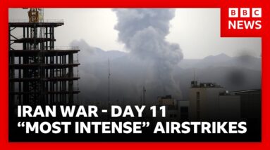 US unleashes “most intense” onslaught on Iran since start of war | BBC News