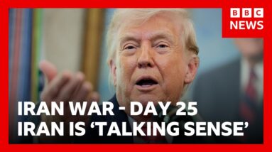 Trump says negotiations to end Iran war happening 'right now' | BBC News