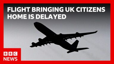 First UK government flight for Britons stuck in Middle East delayed | BBC News