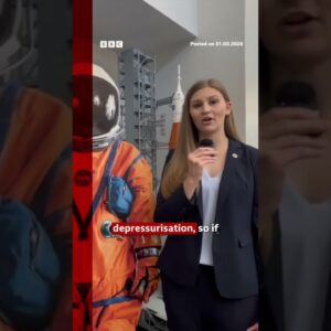 Why are astronauts' launch suits orange? #ArtemisII #BBCNews