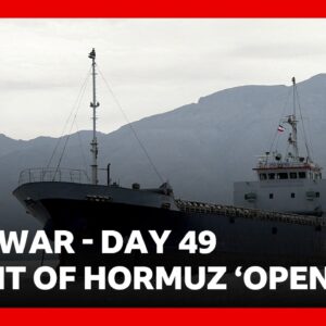 Iran says Strait of Hormuz 'open' as Trump says blockade will continue until deal reached | BBC News