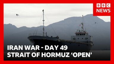 Iran says Strait of Hormuz 'open' as Trump says blockade will continue until deal reached | BBC News