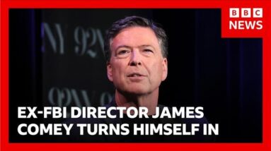 Ex-FBI director surrenders over charge of threatening President Trump in Instagram post | BBC News