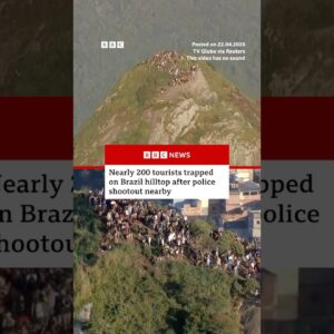 Nearly 200 tourists trapped on Brazil hilltop after police shootout nearby. #Brazil #BBCNews