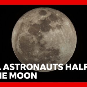 Artemis II crew see first glimpse of far side of Moon | BBC News