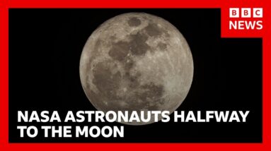 Artemis II crew see first glimpse of far side of Moon | BBC News