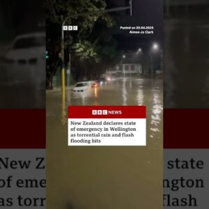 New Zealand declares state of emergency in Wellington as floods hit. #Wellington #Floods #BBCNews