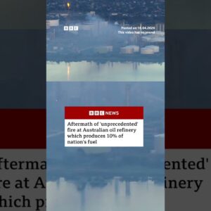 Aftermath of 'unprecedented' fire at Australian oil refinery. #Australia #BBCNews