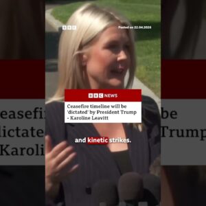 Ceasefire timeline will be 'dictated' by US President Donald Trump, says Karoline Leavitt. #BBCNews