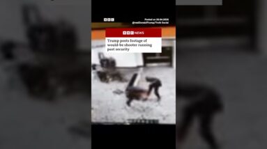 Trump posted security camera footage of what appears to be the start of the shooting. #BBCNews