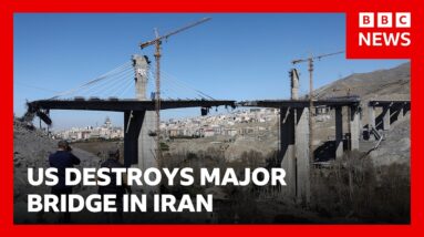 US destroys major bridge in Iran with retaliation strikes by Iran on Israel and Gulf | BBC News
