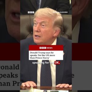 Donald Trump says he speaks "for the UK more than Prince Harry". #DonaldTrump #PrinceHarry #BBCNews