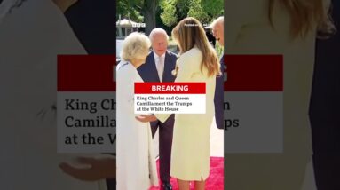 King Charles and Queen Camilla met Donald Trump and Melania Trump. #BBCNews