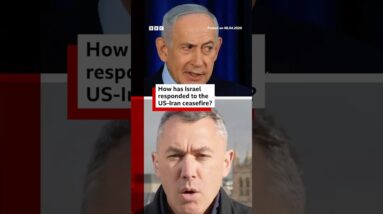 How has Israel responded to the US-Iran ceasefire? #Israel #Iran #BBCNews