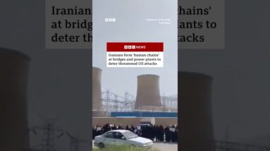 Iranians form "human chains" at bridges and power plants. #Iran #BBCNews