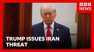 Trump issues expletive-laden threat to Iran demanding Strait of Hormuz be opened | BBC News