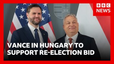 JD Vance backs Orbán's re-election bid in Budapest | BBC News