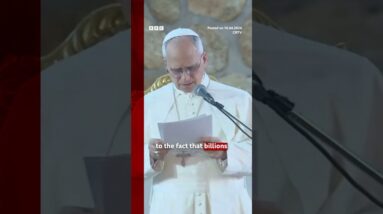 Pope criticises 'tyrants' who spend billions on wars after spat with President Trump. #BBCNews